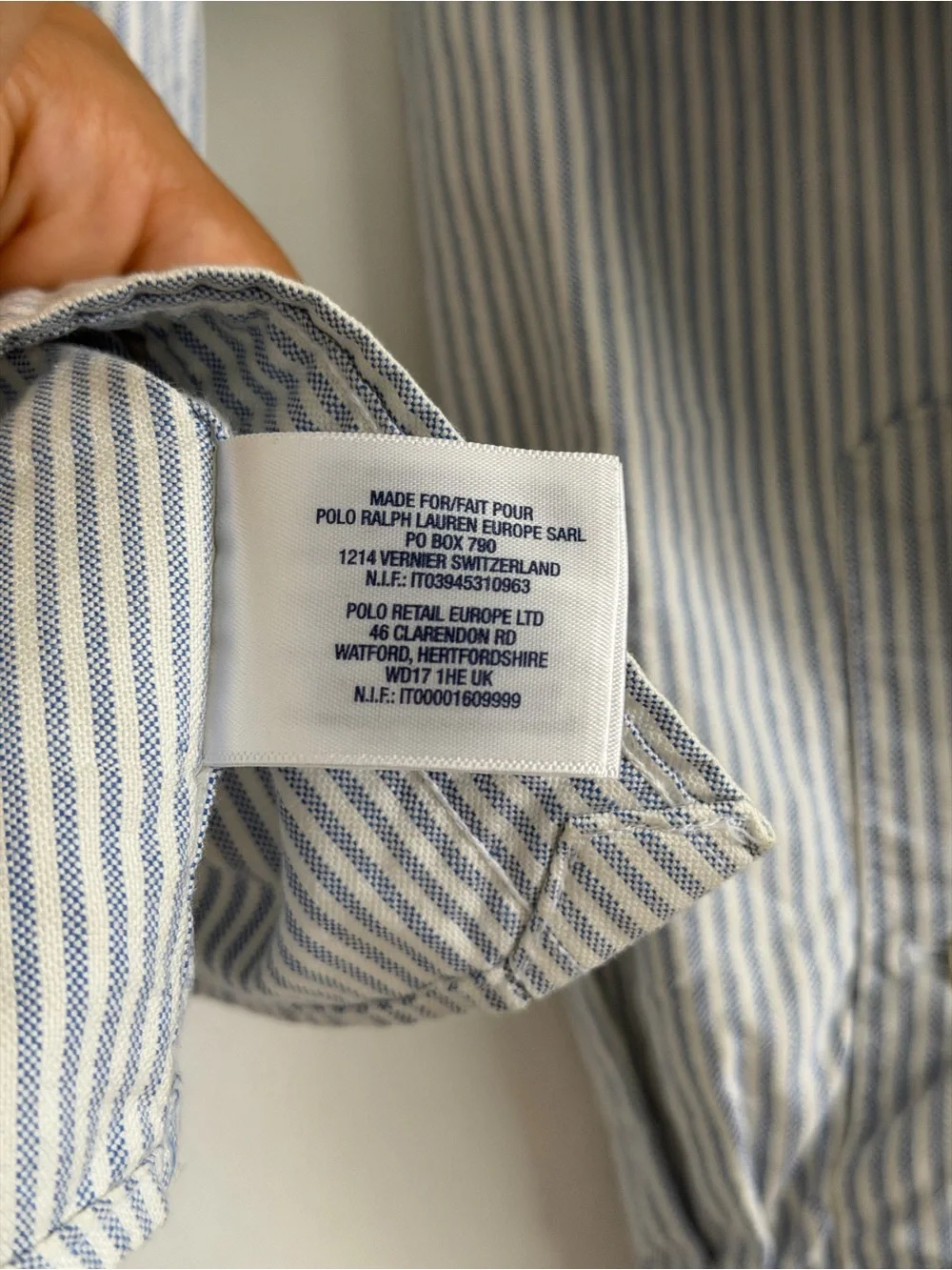 Ralph Lauren Boys Striped Cotton Oxford Button-Down Shirt - Size 16 / L